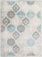 Home Dynamix Boho Andorra Transitional Damask Area Rug, Grey/Blue, 2'7"x4'7"
