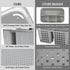 Tiawudi Portable Shower Caddy Organizer with Handle, Plastic Basket for Soap, Shampoo, Beauty Products, Cleaning