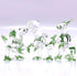 Set of 3 Dinosaurs Miniature Figurines, Hand Blown Color Glass Art Animals Collectible Gift Home Decor