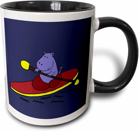 3dRose Funny Goldfish Wearing Santa Claus Hat Christmas Art, Two Tone Black Mug, 11 oz