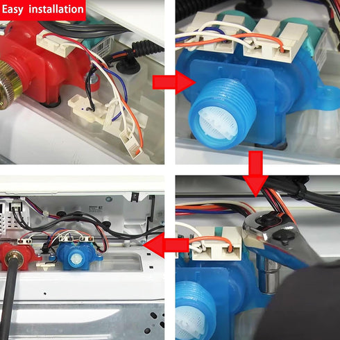W10240949 Cold Water Inlet Valve, Compatible with Whirlpool Kenmore Washing Machine, Replaces W10921515 W11168740