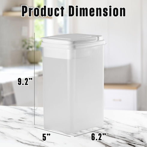 Buddeez 3.75 Quart Flour and Sugar Container - Large Kitchen Storage Unit with Scoop for Pantry Organization