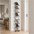 8 10.4" 64.5" 9.8" SMILHELTD Vertical Shoe Rack Tiers Narrow Clear Sneaker Storage Holder Luxurious Slim Tall Organizer