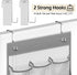 MISSLO Full Clear PVC Over the Door Organizer, Hanging Closet Storage with 5 Large Pockets for Bathroom & Bedroom