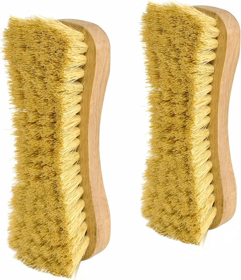 All-Natural Wooden Scrub Brush Set - Eco Friendly Cleaning Products, Tampico Bristle Brushes for Cleaning