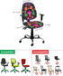 Colorful Floral Mexican Pattern Office Chair Cover, Stretchable Slipcover for Computer Chair Backrest, Mexico Ethnic