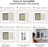 Set Decorative Books for Home Decor Foldable Black and White Faux Book Featuring Paris, London & New York Modern Coffee