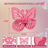 Pink Butterfly Shaped Floating Shelf for Girls Room, Cute Wall Display Rack for Nursery Decor, Small Decorative Shelf