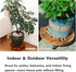2 Pack 12 Inch 2 Pack Plant Caddy with Wheels Heavy Duty Wooden Plant Stand with Wheels Plant Dolly Rolling Plant Stand