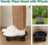 Tulpeed 5 Pack 13 Inch Rolling Plant Stand with Wheels Plant Caddy with Wheels Heavy Duty Plant Dolly Roller Base
