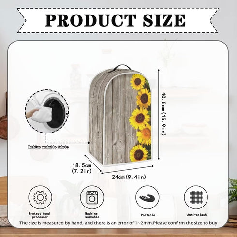 Cute Sunflower Blender Covers, Washable Kitchen Appliance Dust Cover, Anti Splash for Coffee Maker, Food Processor