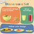 Set 40-Piece 8 Set Sets Set Set Wheat Straw Dinnerware Service for Unbreakable Dishes Plates and Bowls Drinking Glasses