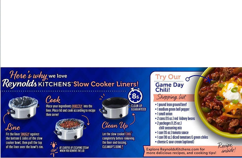 Reynolds Slow Cooker Liners, Regular Size, 4 CT, Pack of 3