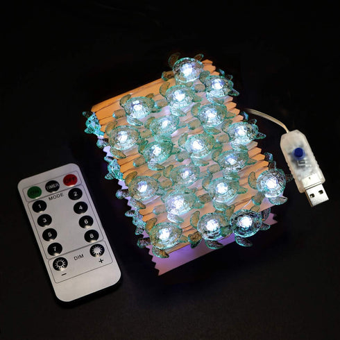 18.7 40 WSgift Sea Turtle Decorative String Lights, Ft LED USB Plug-in Silver Copper Wire Beach Theme Fairy Lights