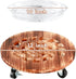 2 Pack 12 Inch 2 Pack Plant Caddy with Wheels Heavy Duty Wooden Plant Stand with Wheels Plant Dolly Rolling Plant Stand