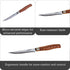 Imusa 4.5in Chef WL Stainless Steel Steak Knife with Wood Look Handle