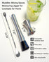Set, 10-inch Professional Bar Tools Stainless Steel Muddler, Mixing Spoon, Measuring Jigger for Cocktails for Home