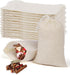 40 Pcs Empty Spice Bags for Cooking Soup, Reusable Tea Bags for Loose Tea, 4x6 Inch Natural Muslin Drawstring