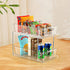 Pull-out Home Organizers, 2 Tier Clear Bathroom Organizer with Dividers, Multipurpose Vanity Counter Tray