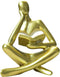 Gold Reading Woman Statue, Thinker Sculpture for Bookshelf Decor, Modern Gold Home