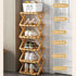 4 (4 Vertical Shoe Rack Small, Tier Portable Folding Shoe Storage Rack, Without Installation Free Standing Shoe Rack