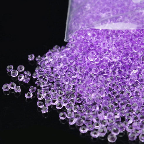 ZKC 4.5mm 10000PCS Purple Crystal Acrylic Diamond Vase Fillers for Wedding Centerpiece Table Scatter Decorations