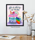 Kitchen Wall Decor, Pink Motivational Cake Dining Room Decor, Inspirational Positive Quotes Wall Art