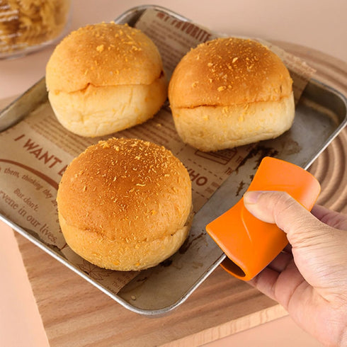 2 Pcs Silicone Hot Handle Holder, Non-Slip Heat Resistant Cast Iron Skillet Handle Covers for Griddles, Orange