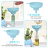 Wide Mouth Kitchen Funnel - Food Grade Plastic Canning Funnel with 4 Sizes Spouts for Mason Jars
