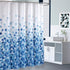 ARICHOMY Polyester Shower Curtain Set, Farmhouse Bathroom Fabric Fall Curtains, Waterproof, Standard Size 72 by 72, Blue