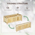 28'' 12'' 10" Outsunny Foldable Raised Garden Bed, Wooden Planter Box, Herb Garden Planter with Drainage Holes