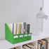 Green Cardboard Magazine Holder (2 Pack), Sturdy File Holder for Desk, Vertical Organizer for Classroom and Office