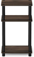 3-Tier Furinno JUST Side Table, End Table, Open Shelves Night Stand, Bedside Table, Toolless Assembly, for Living Room