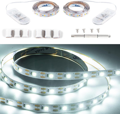 2-Pack LED String Lights Battery Powered, 1.64ft White LED Fairy Lights Battery