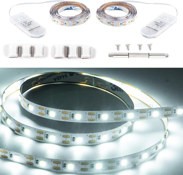 2-Pack LED String Lights Battery Powered, 1.64ft White LED Fairy Lights Battery