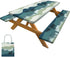 Picnic Table Cover with Bench Covers Camping Tablecloth with Storage Bag Windproof