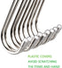 20 Pack 3.4" S Shaped Hooks, Stainless Steel Metal Hangers for Kitchen, Work Shop, Bathroom, Garden