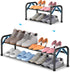 YEASHEIN 1-Tier Expandable Shoe Rack for Closet Floor, -Frame Metal Small Shoe