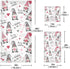 Set 3 Sets Pfrewn Cute Gnomes Hearts Pink Towels of Romantic Romantic Love Spring White Bathroom Towel Soft Absorbent