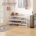 3 Closet 24 3-Tier) LINZINAR Shoe Rack Long Tier Shoe Storage Organizer Metal Wide Shoe Shelf for Entryway Bedroom
