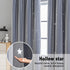 indistar (2 Panel,52Wx84L inch,Navy Star Cutout Kids Window Blackout Curtains for Girl Bedroom Window Room Darkening