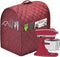Stand Mixer Dust Cover with 3 Pockets - Compatible with KitchenAid Tilt Head, Easy Cleaning, Ironable (Red Wine)