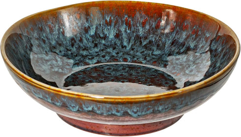 Ceramic Fruit Bowl,10.2" Decorative Bowl, Large Fruit Bowl for Kitchen Counter, Pedestal