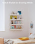 Seocry Set 4 Kids' Bookshelf of - White Floating Nursery Book Shelves, Picture Ledge Shelf for Wall Decor and Storage