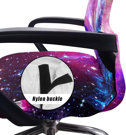 Talayituse Galaxy Print Home Office Chair Covers Stretchable Computer Desk Chair Covers High Back Universal Executive