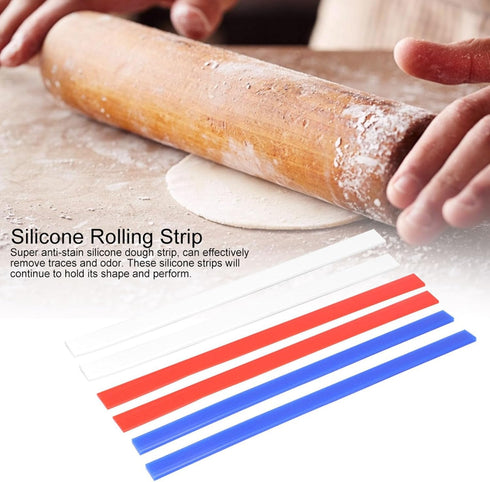 Silicone Rolling Strip, 6 Pcs Rolling Pin Guides for Thickness, 2/4/6mm, Kitchen Pastry Cookie