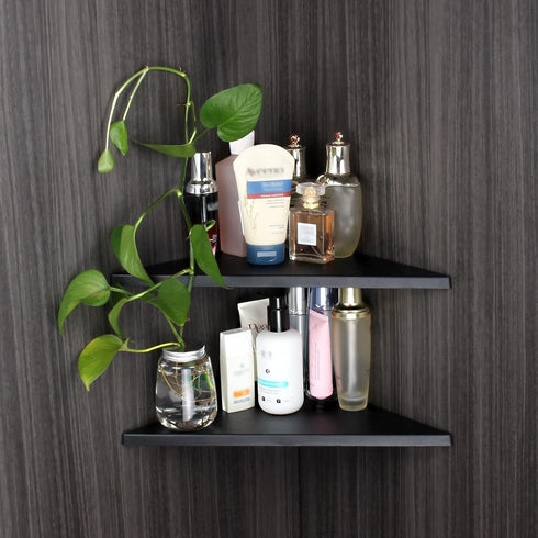 evron Corner Mounting Shelf, Easy to Install Wall Corner Shelf, Set of 2