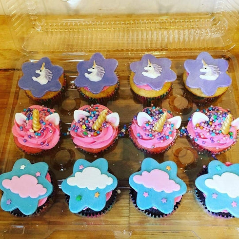 Unicorn Cupcake Topper Decoration Molds Set - MoldFun Unicorn Head, Horn, Ears, Rainbow Silicone Mould