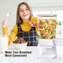 Double Cereal Dispenser - Large Countertop Storage Containers for Pantry Dry Food, 2PC