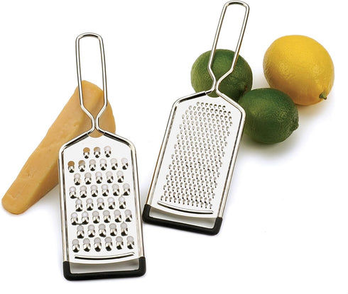 RSVP International Endurance Kitchen Collection Multi-Use Cheese Grater, Handheld Potato Slicer, 10 x 2-3/4-Inch